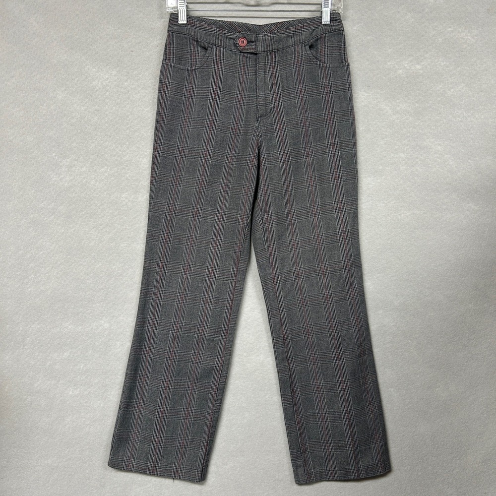 Sonoma Women 4 Pants Gray Houndstooth Preppy Dark Academia Ankle Straight